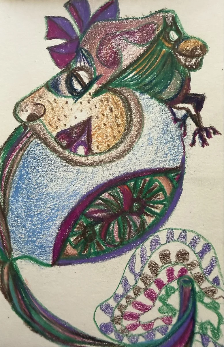 Giddy days
Prismacolor pencils on acid free, 130 g/m paper
4x6 inches (unframed)