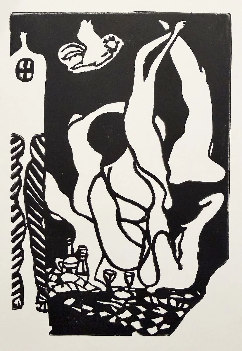 Love scene in Paris. Hanko, 5 x 7 inches 