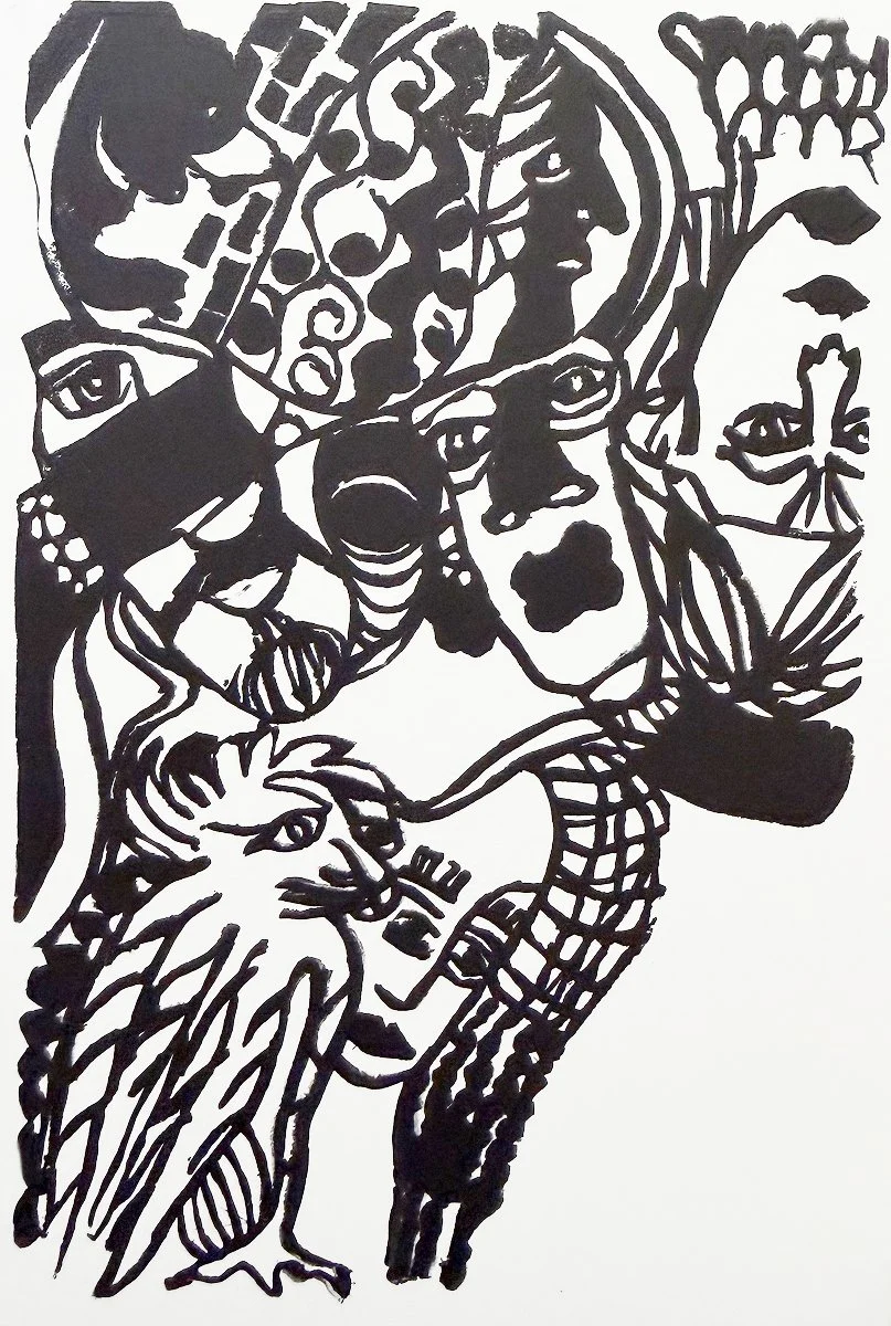 Fitting in is not easy. Hanko, 5 x 7 inches