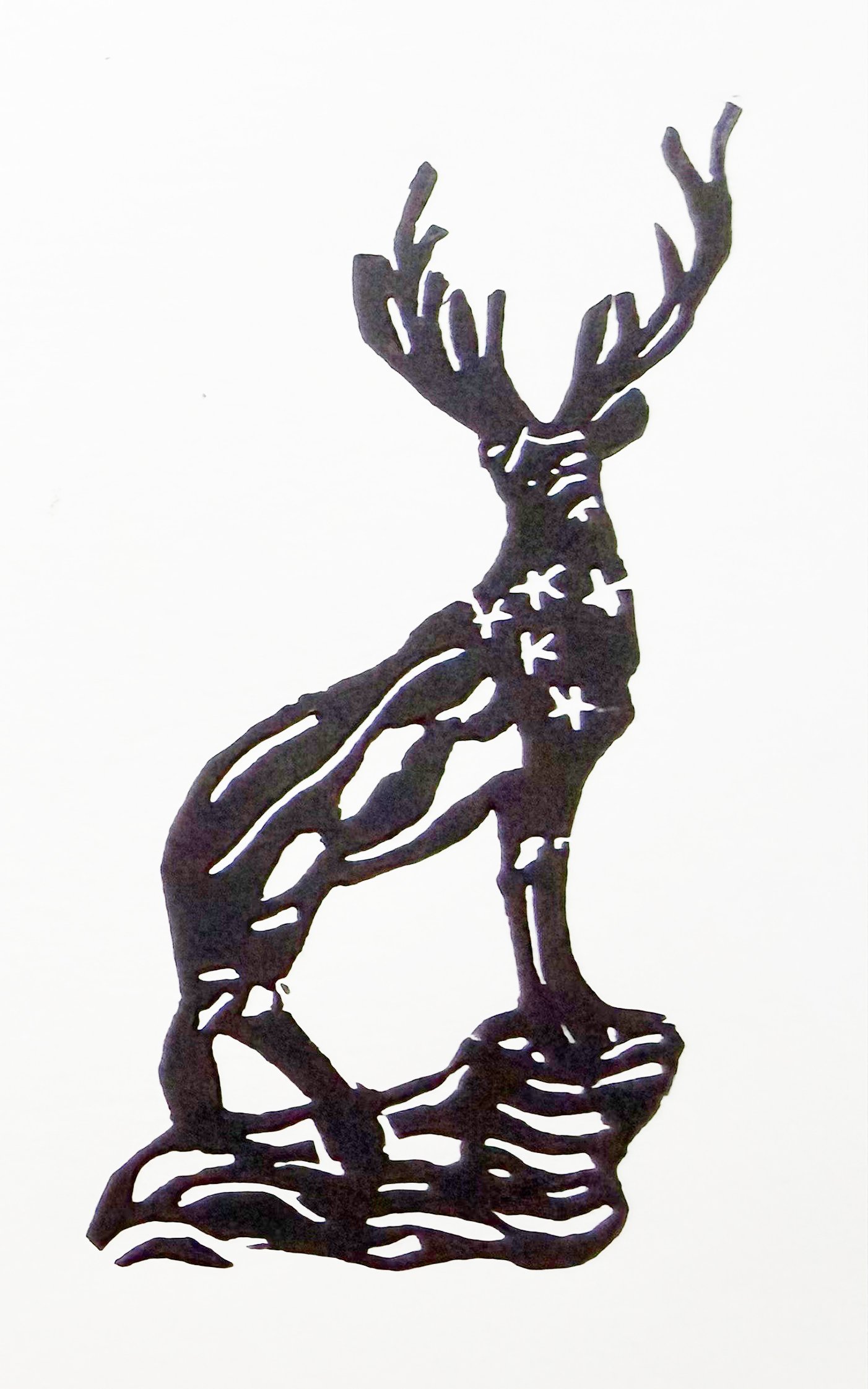 Patriotic buck (as seen in Las Vegas)
Linogravure 2.5 x 3.5 inches