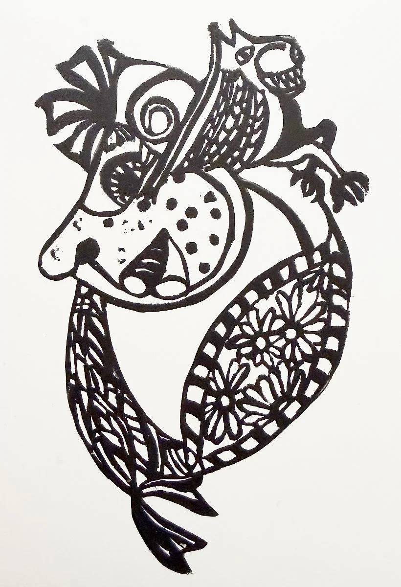 Bird whisperer. Hanko, 5 x 7 inches 
