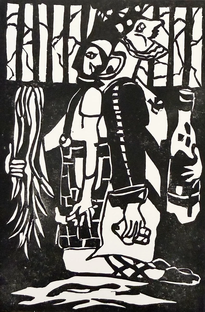 Sista. Brotha. Hanko, 5 x 7 inches 