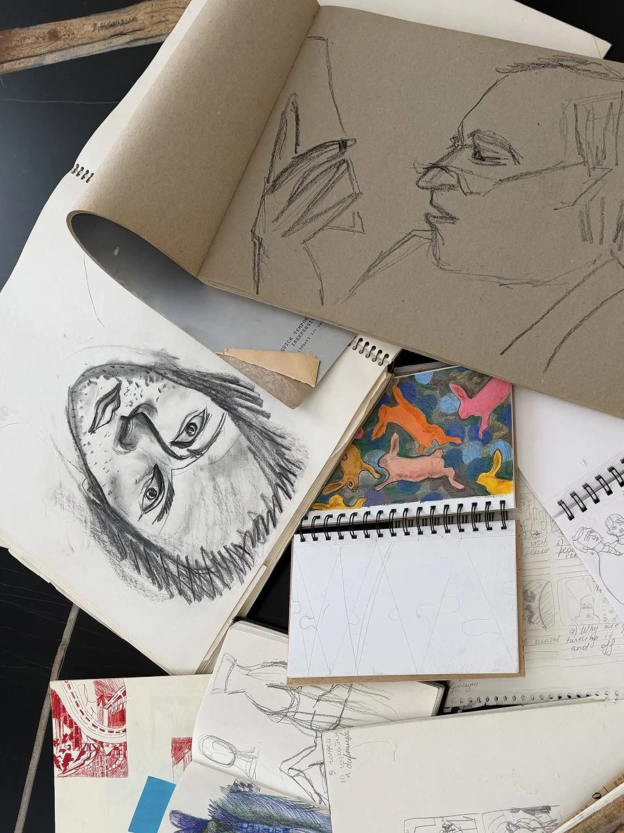 Rufina Shteynberg's sketchbooks, filled with ideas and explorations from both the past and present, are invaluable to her. Shereturn to them often for inspiration, but also to see how he work has evolved and where can she improve her skills.
