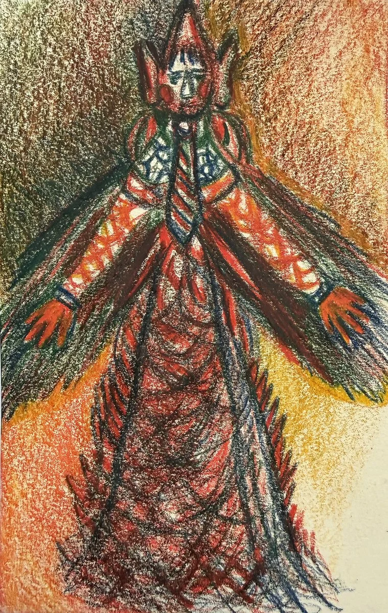 Firebird
Prismacolor pencils on acid free, 130 g/m paper
4x6 inches (unframed)