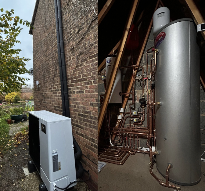 11kW Mitsubishi Air Source Heat Pump in an Oxfordshire house