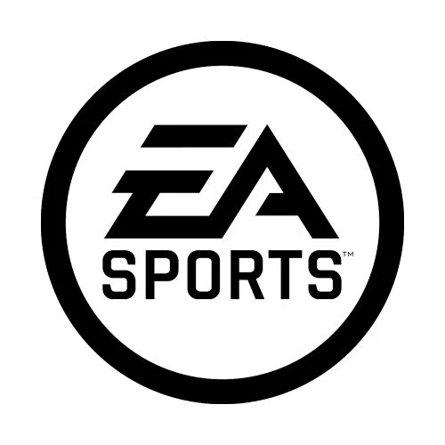 EA Sports logo in black and white