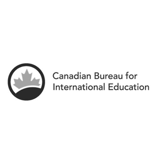 Logo of the Canadian Bureau for International Education, featuring a stylized maple leaf inside a circle.
