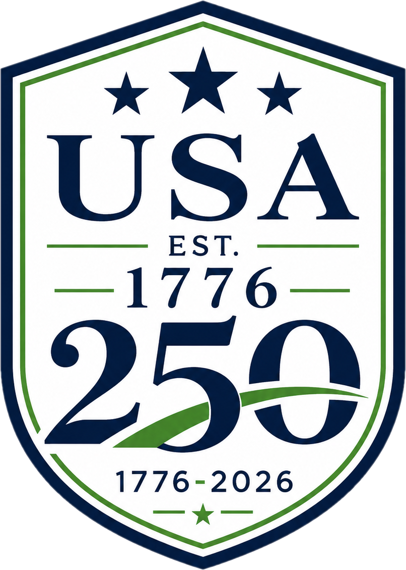USA 250th Anniversary shield