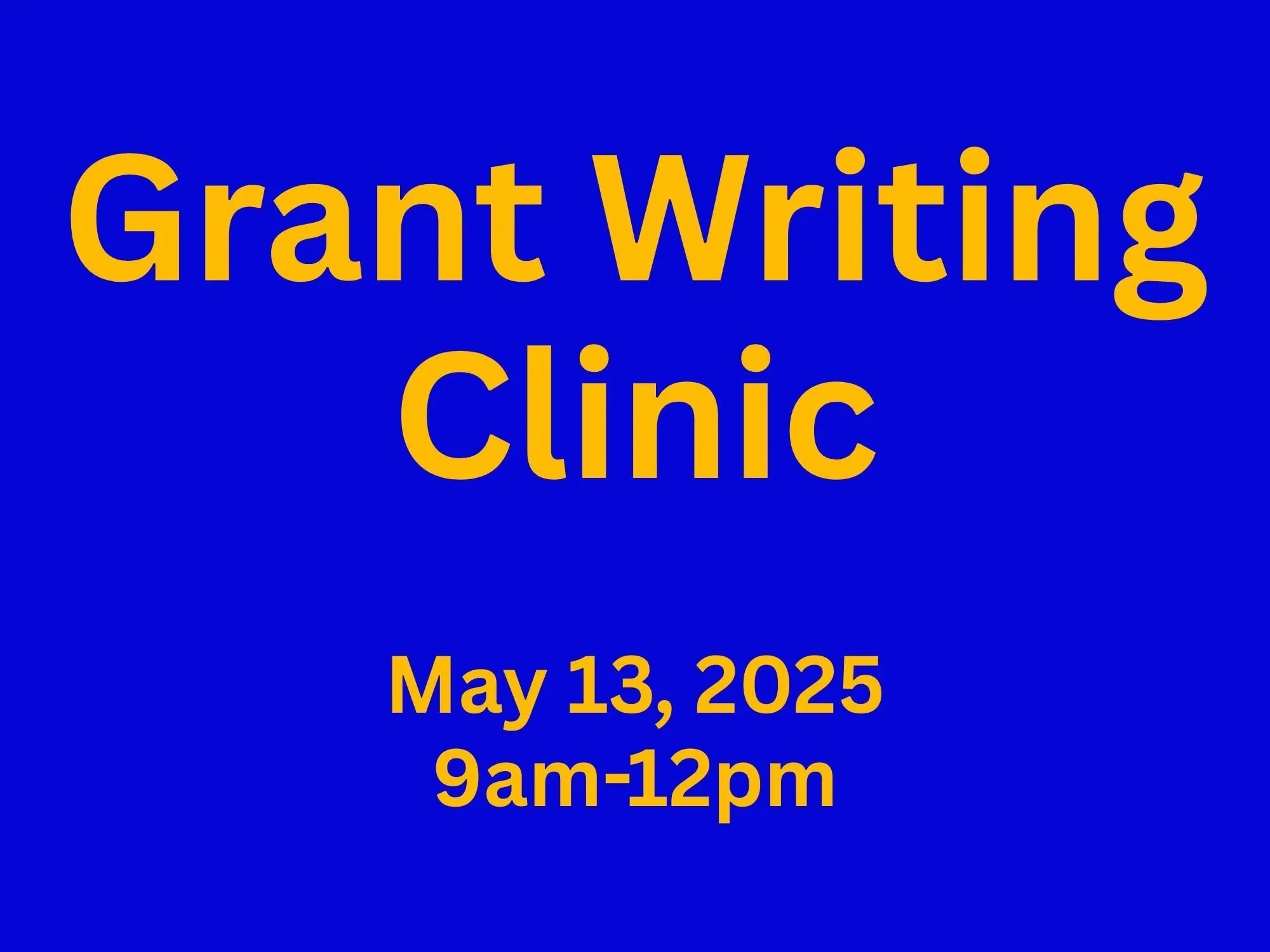 Grant Writing Clinic
