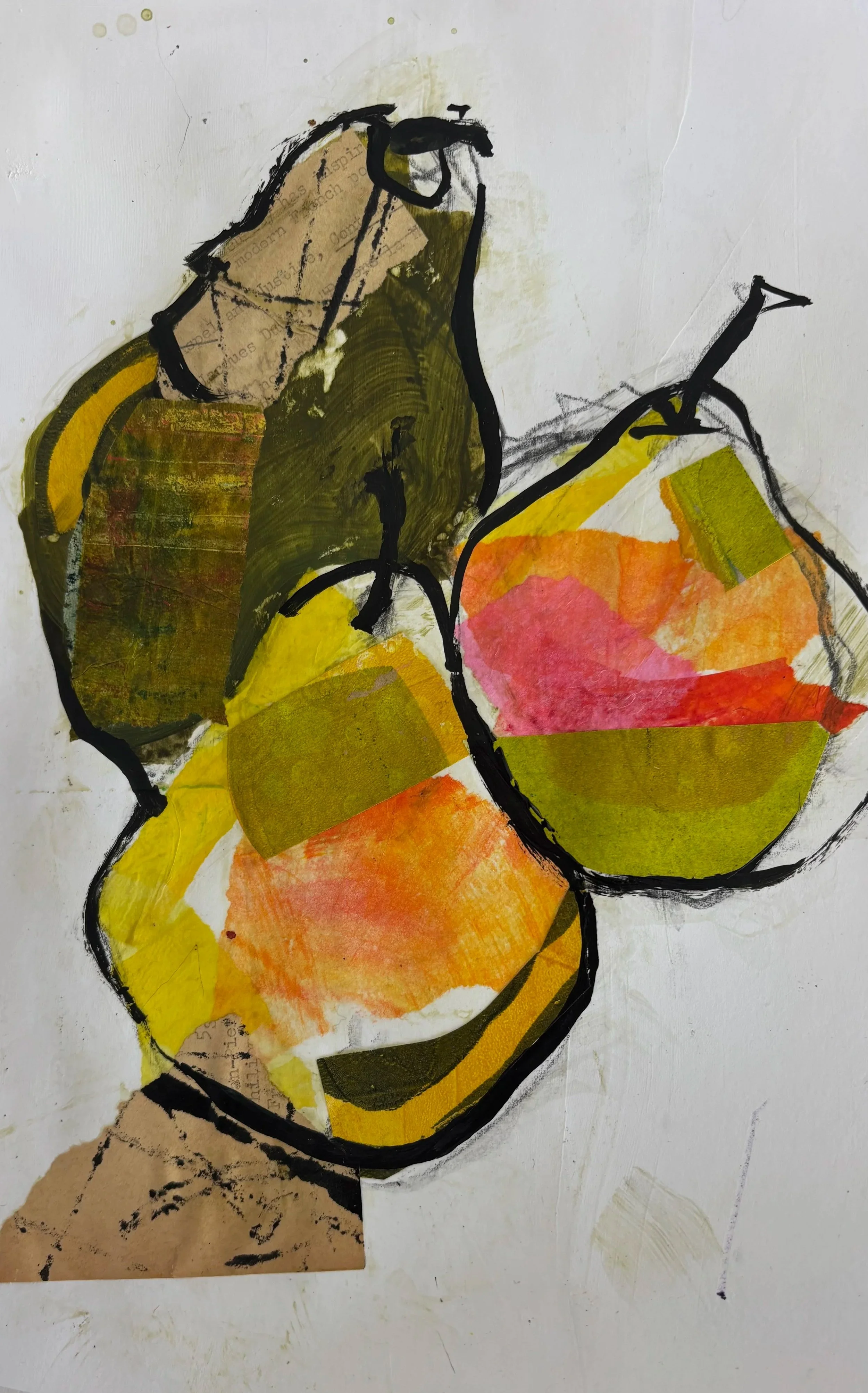Pear study #3 9x12 Mixed Media