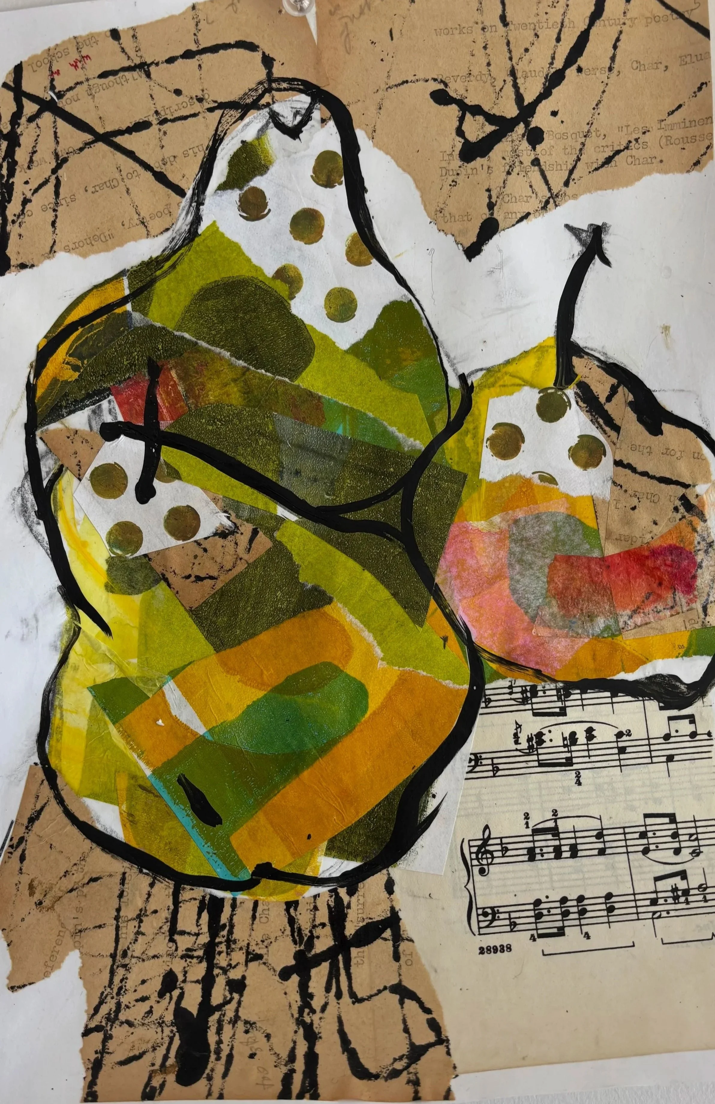 Pear study #2 9x12 Mixed Media