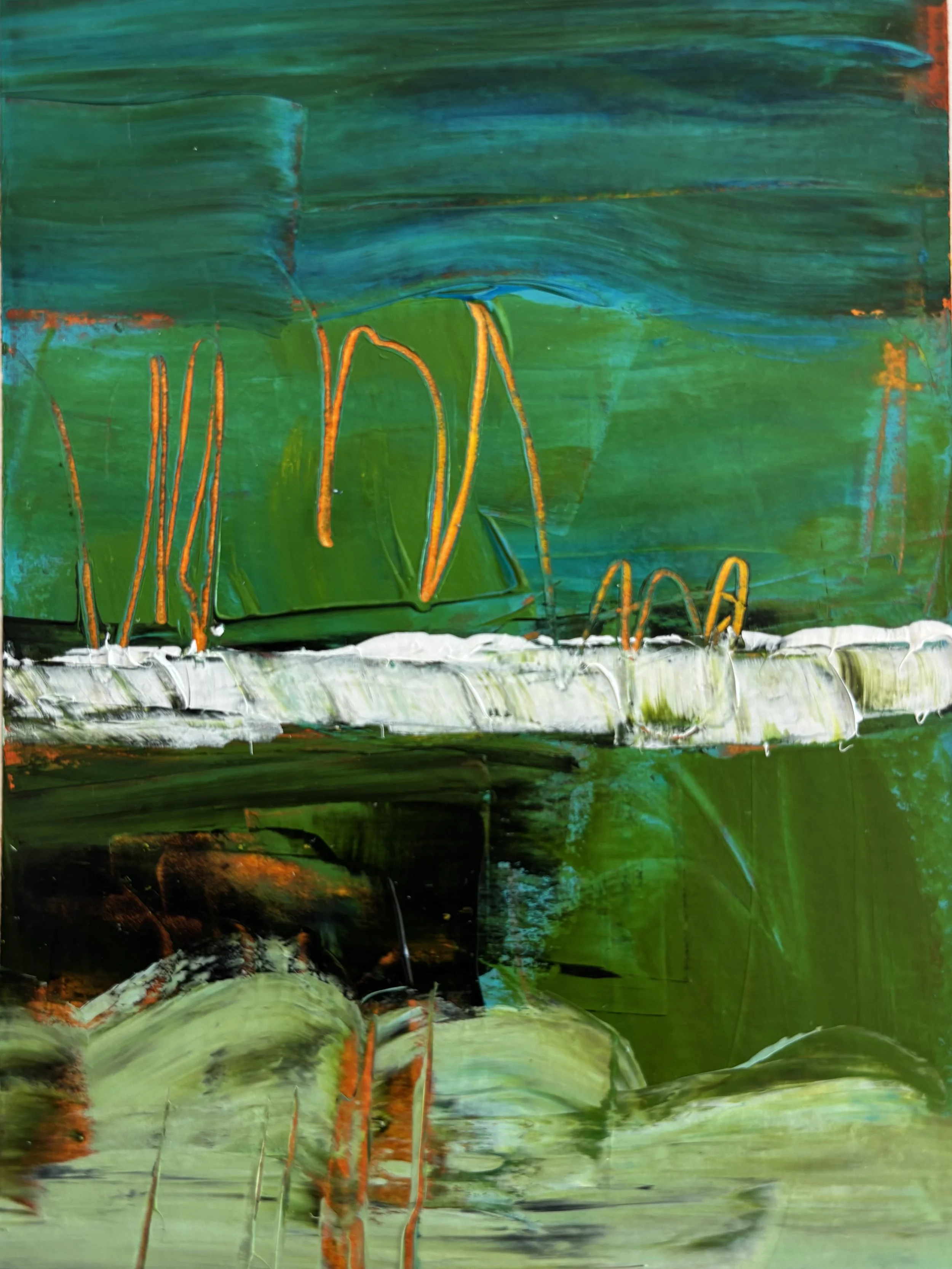 Study in green #5 6x9 Acrylic