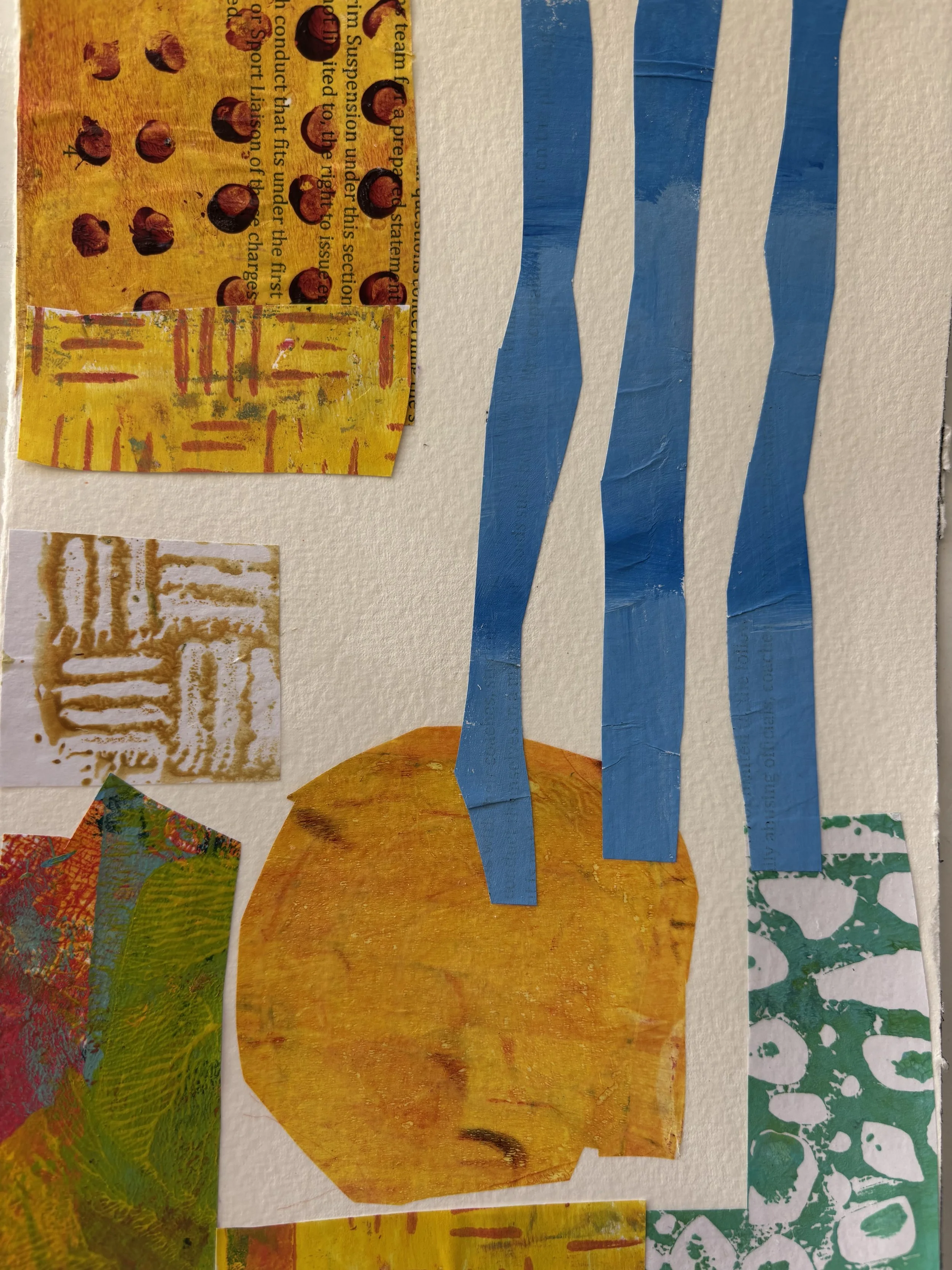 Abstract Baja Landscape #2 6x9 Gelli Print Collage
