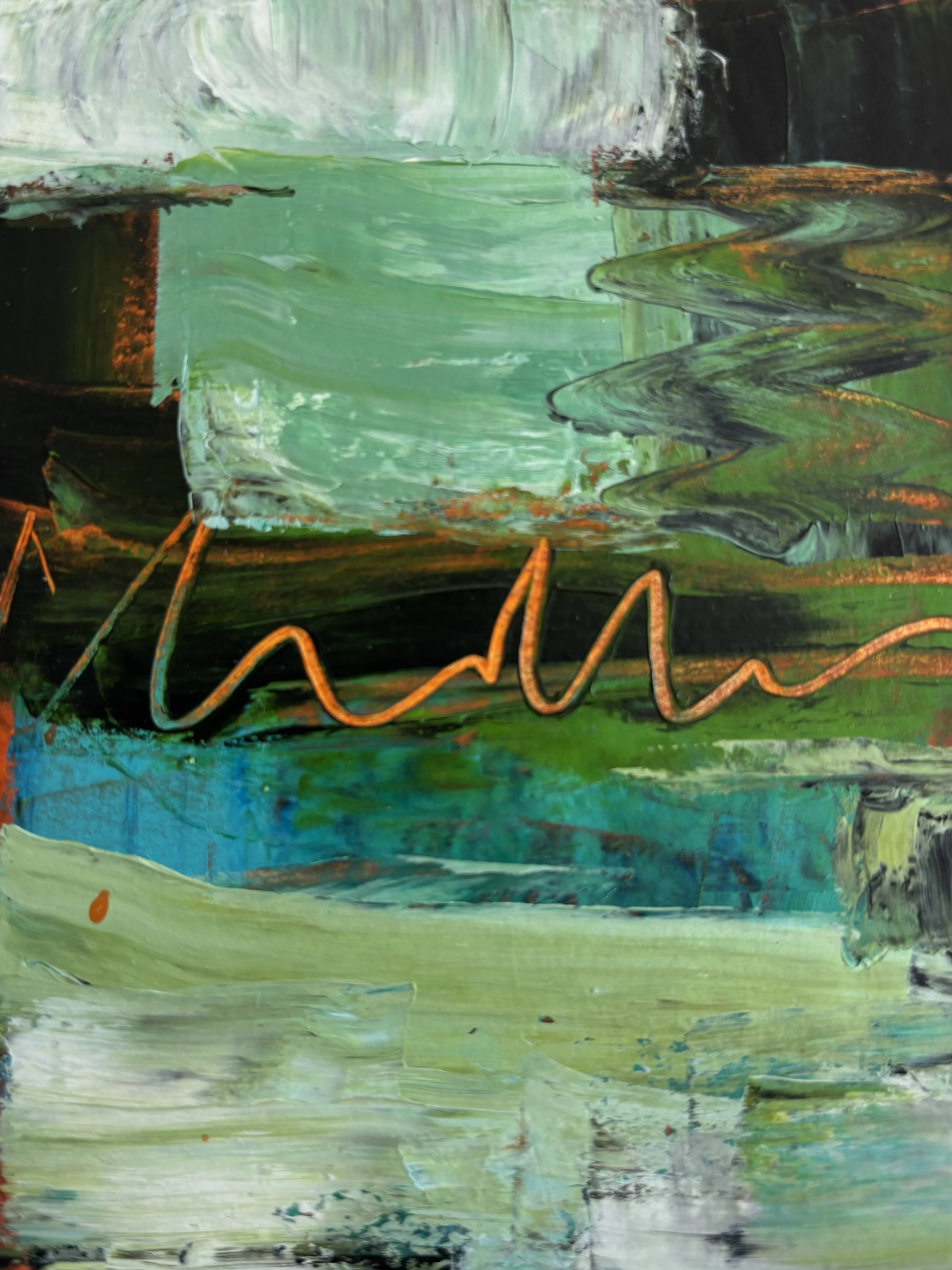 Study in green #3 6x9 Acrylic
