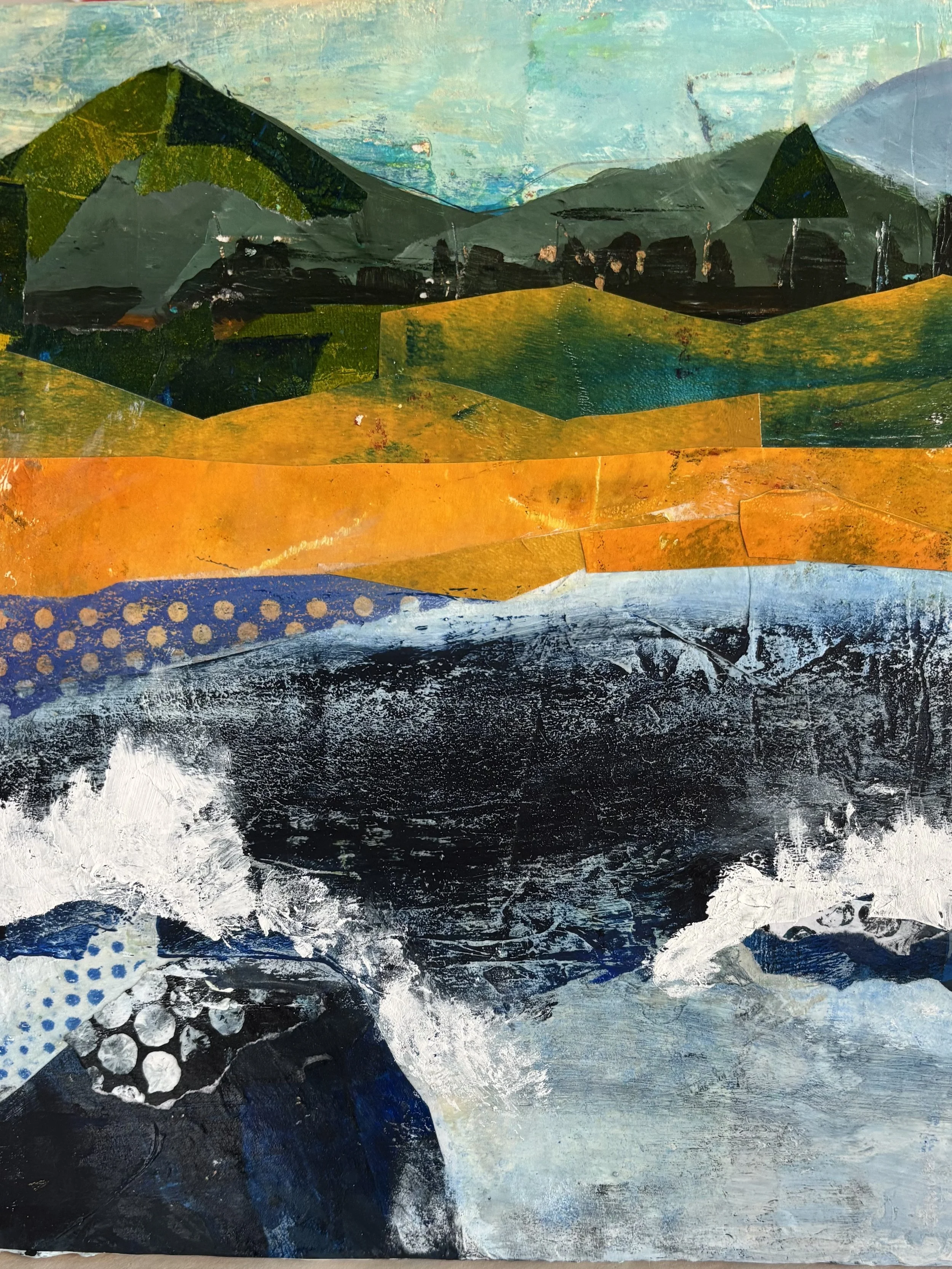 Baja Seascape #1 9 x 12 Mixed Media 