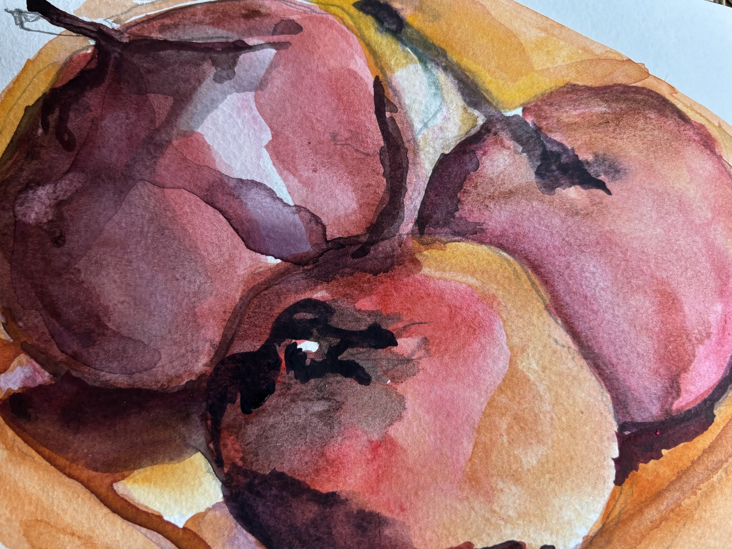 Pomegranates 6x9 Watercolor