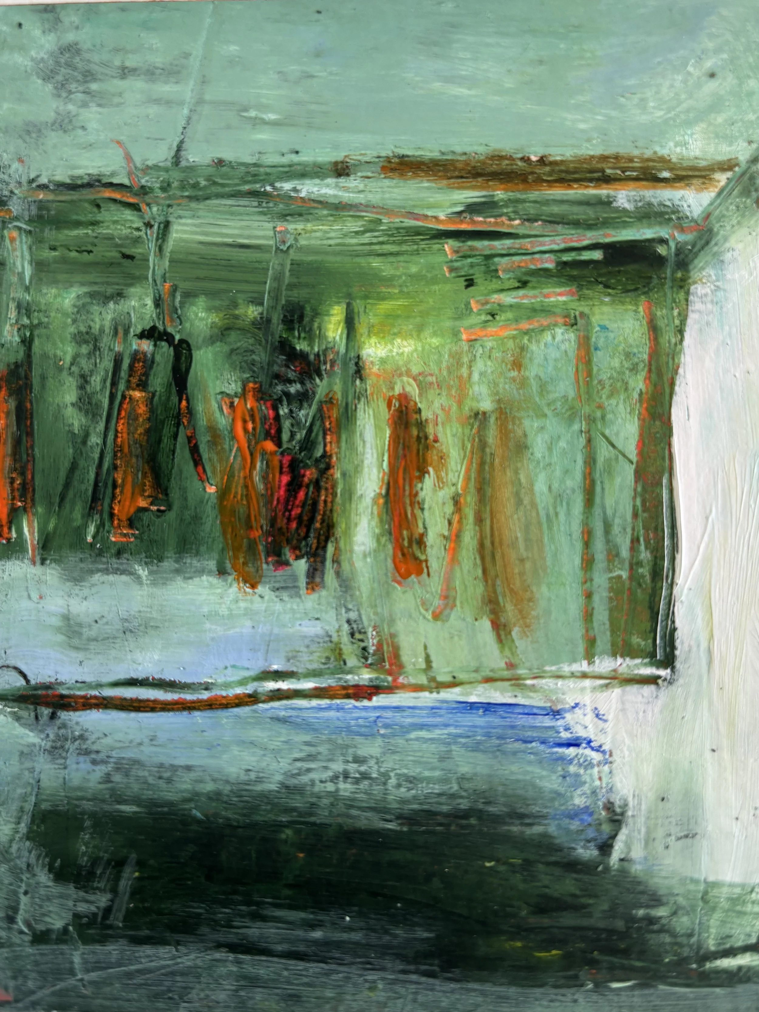Study in green #4 6x9 Acrylic