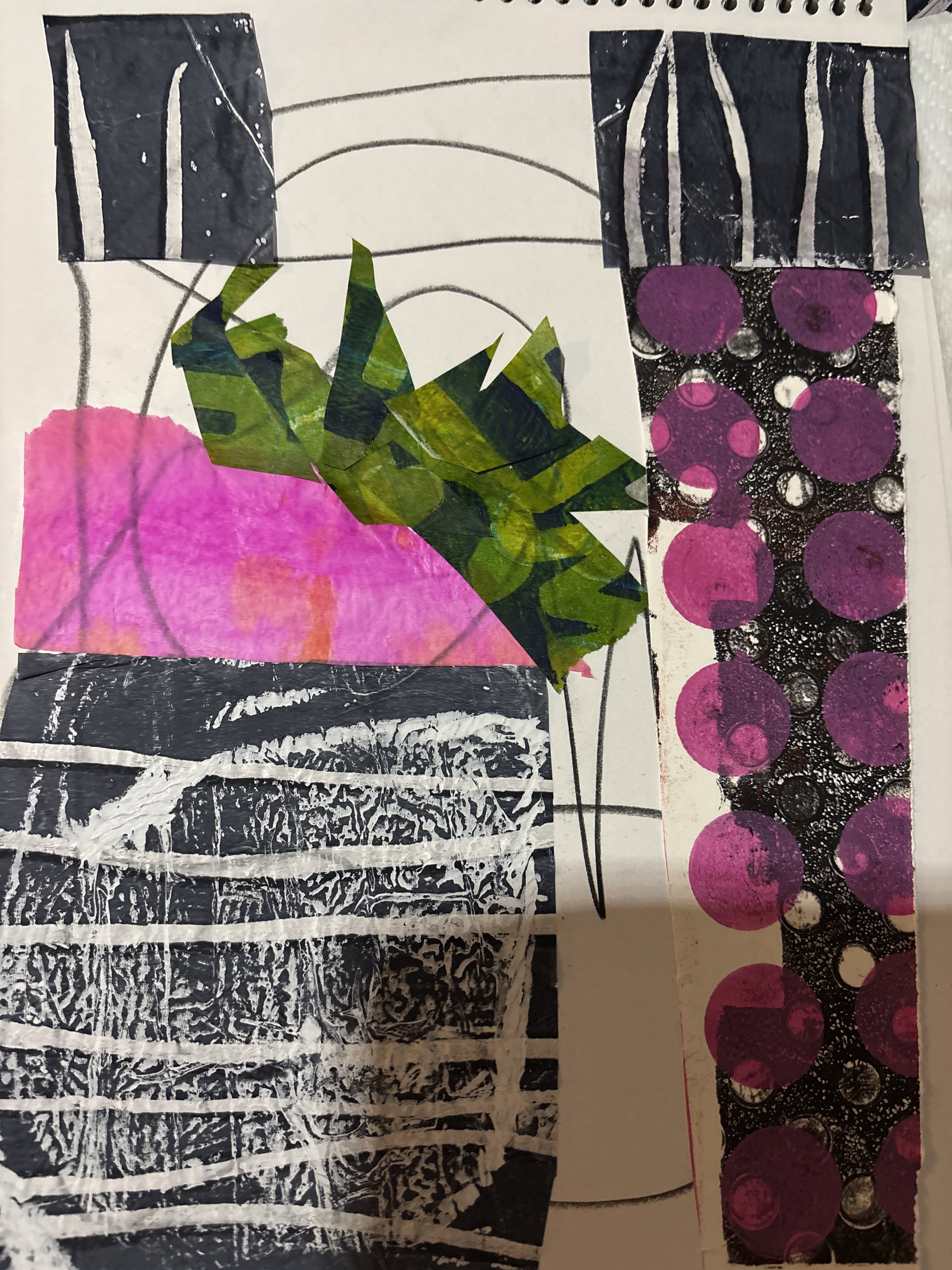 Still Life in pink 9x12 Mixed Media