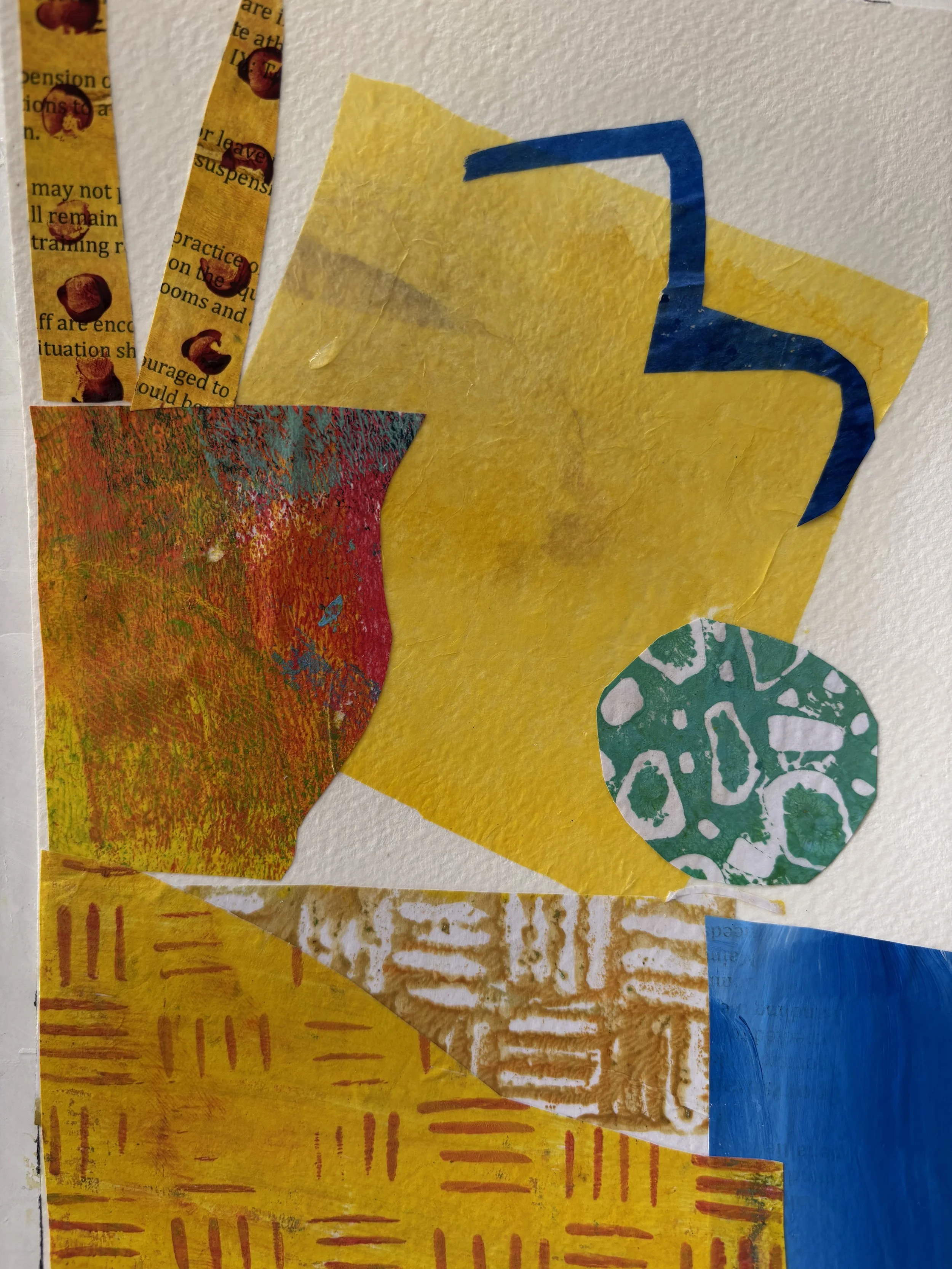 Abstract Baja Landscape #3 6x9 Gelli Print Collage