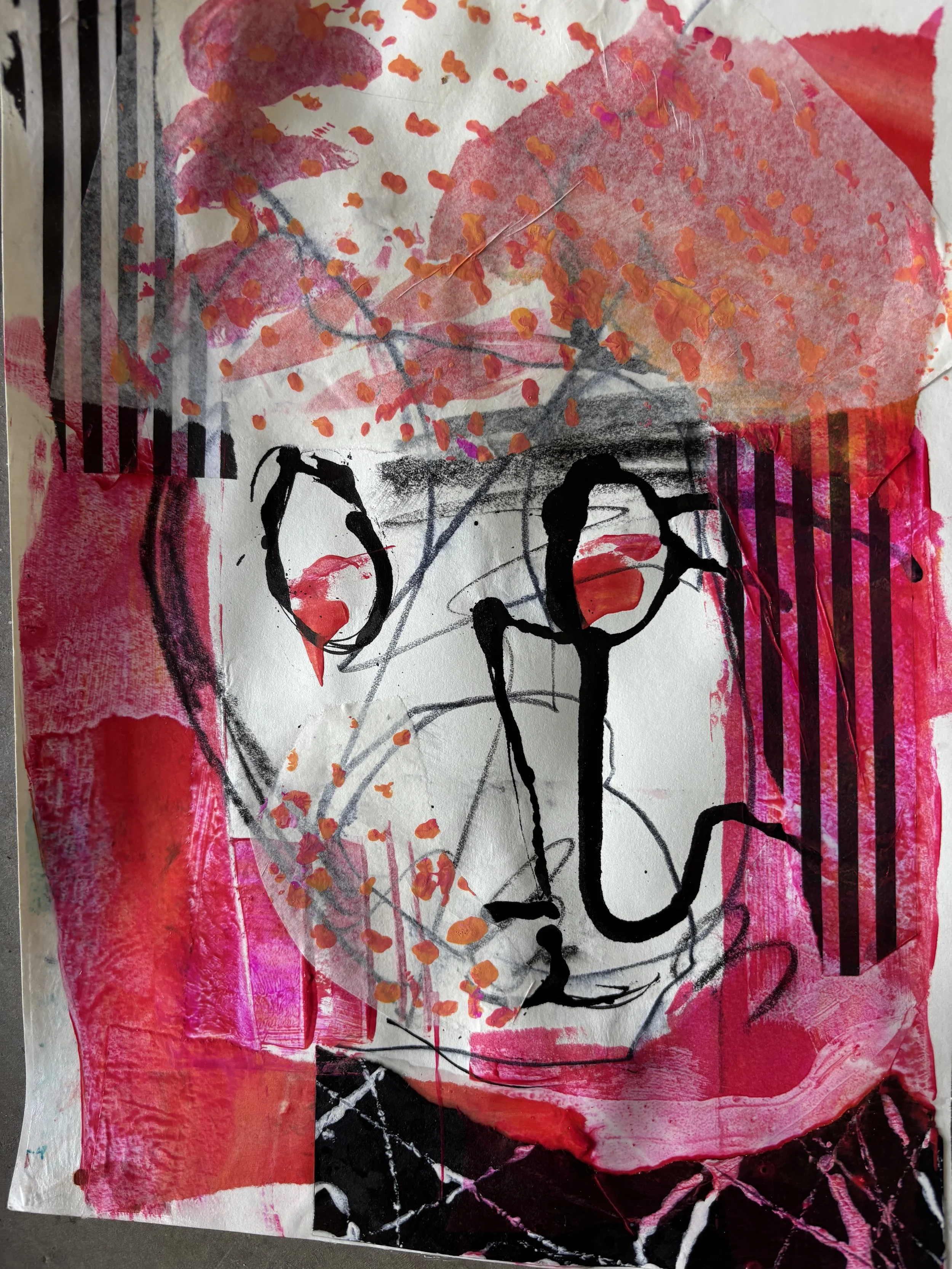 Oh My! 9x12 Mixed Media