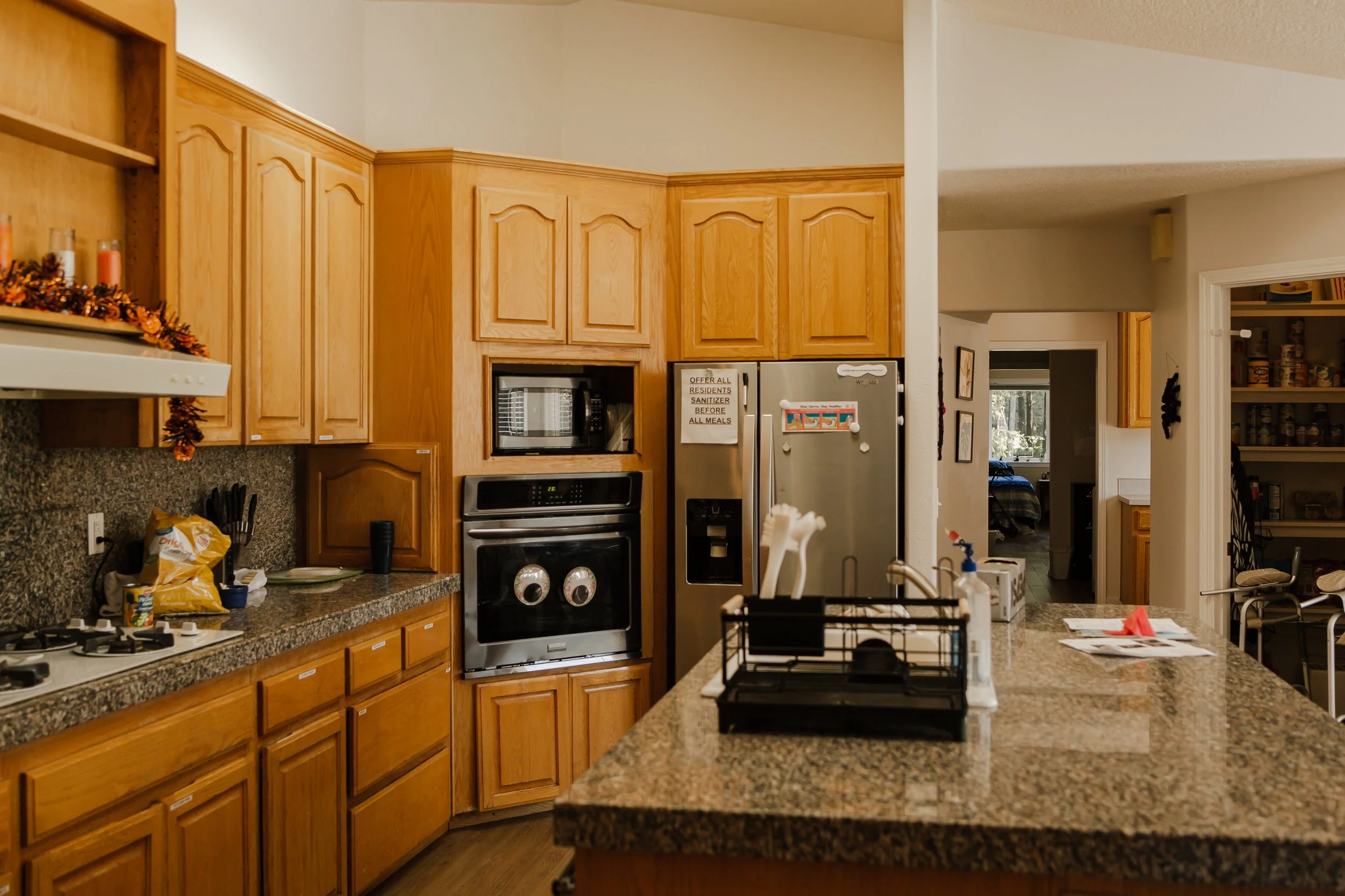 The kitchen of Premier Senior Care Home in Brush Prairie Washington by Belamour