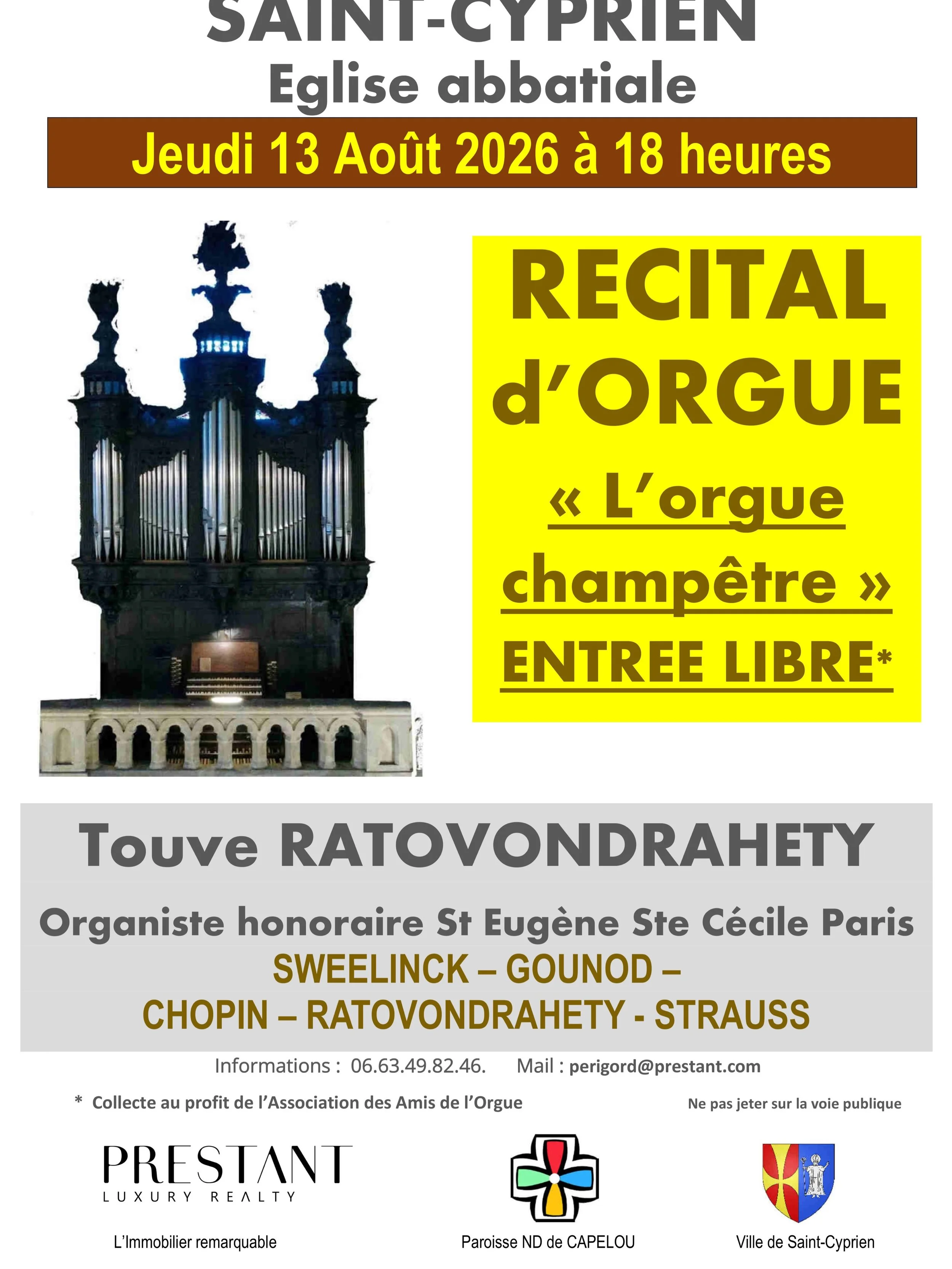 Bienvenue &agrave; Touve Ratovondrahety pour notre prochain concert ! #musicbytouve #sainteugenesaintececile #saintcypriendordogne