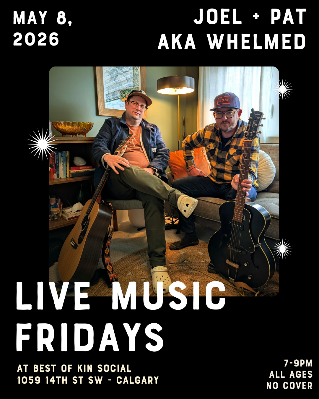Live Music Fridays: Joel + Pat aka “whelmed”