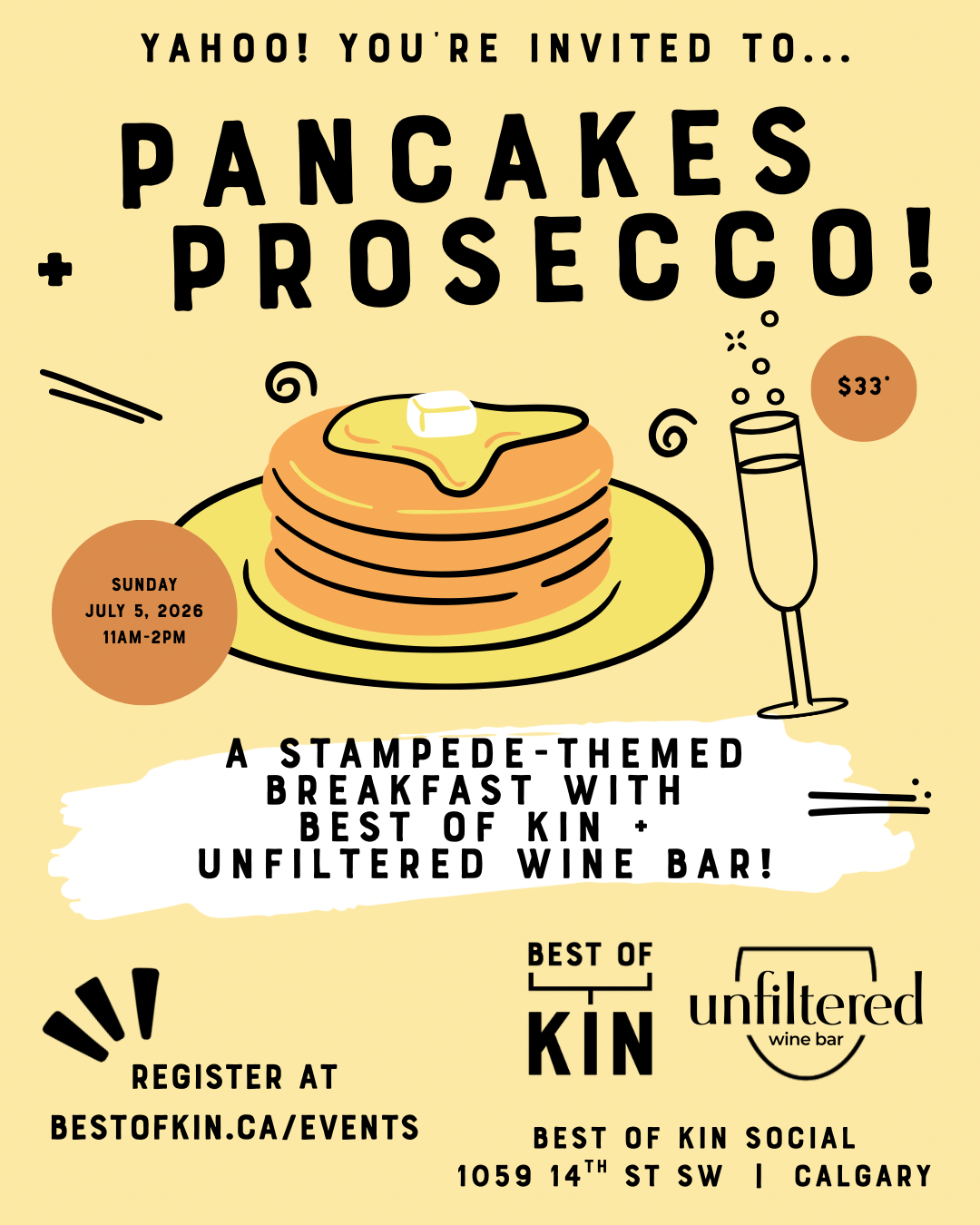Pancakes + Prosecco!