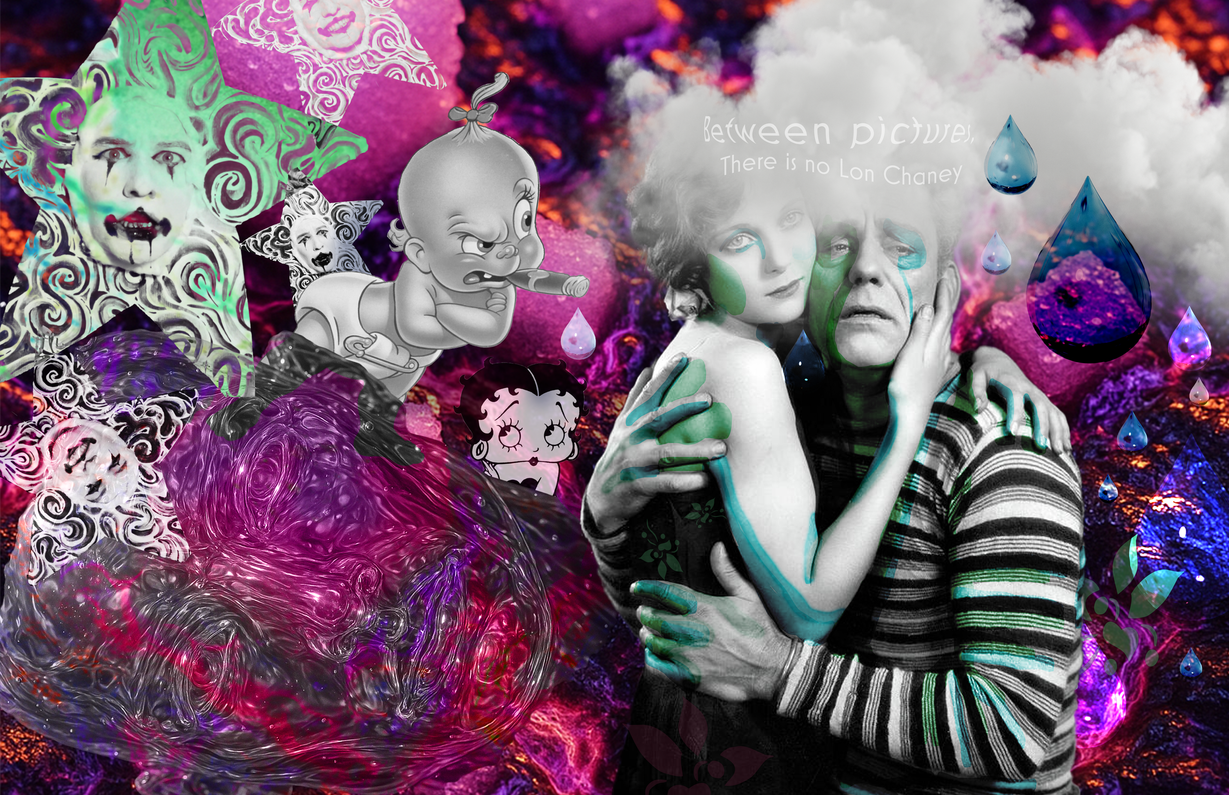 Some familiar faces resurfacing. Tasked with creating a personal/professional mood board, I had forgone an ageless maturity in favor for the flavor of old acidic sugar. I guess the subconscious wanted to make light of the lava pit, melting into a sha