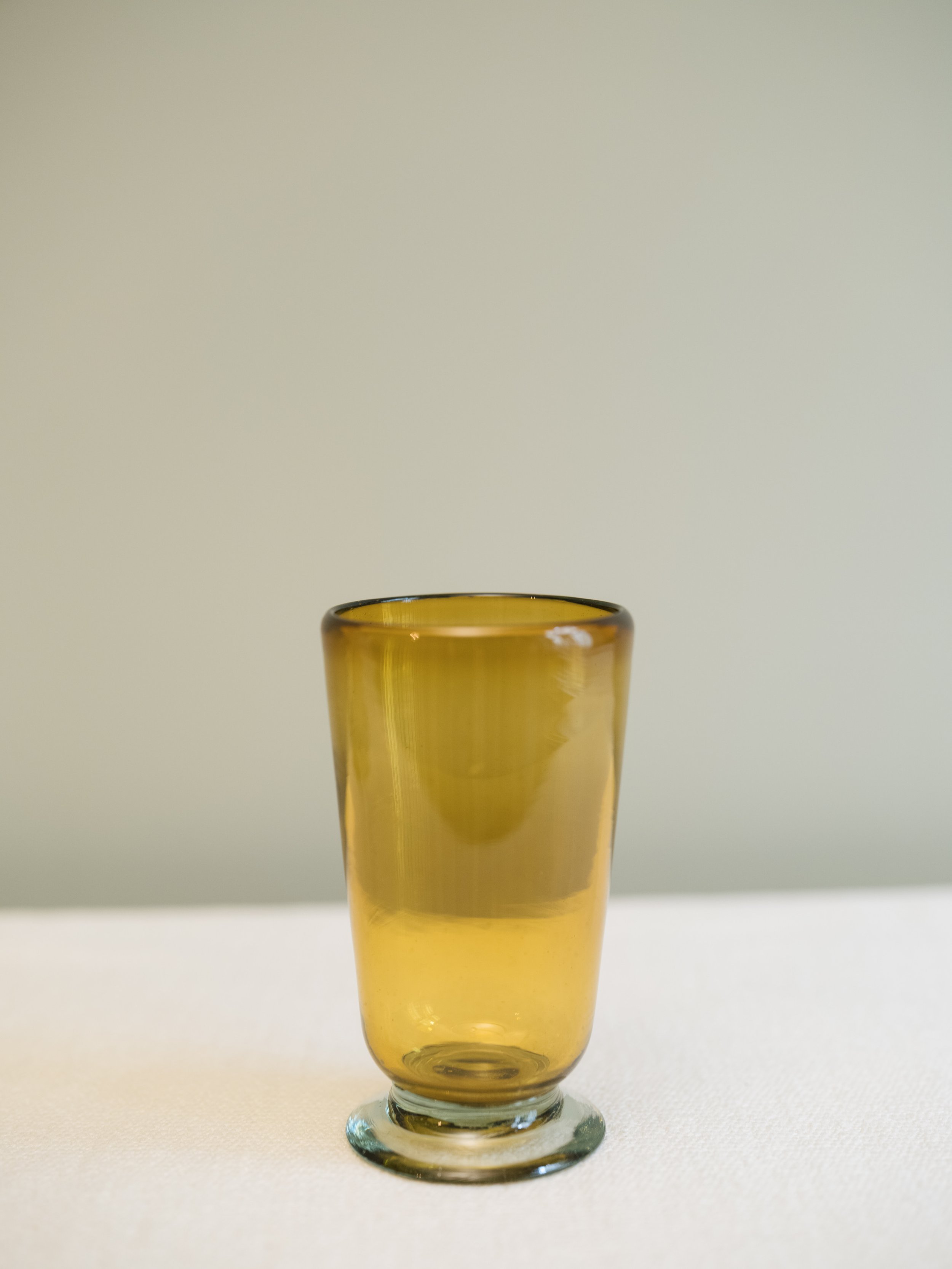 Amber Footed Glass
