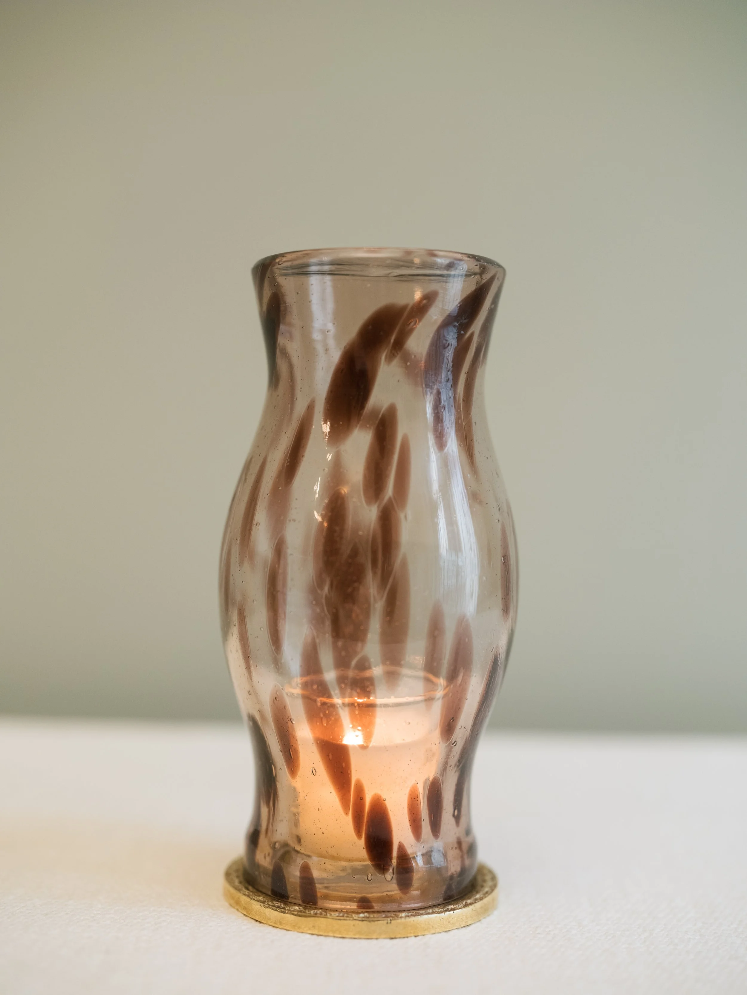 Amethyst Marble 7" Mini Tabletop Hurricane