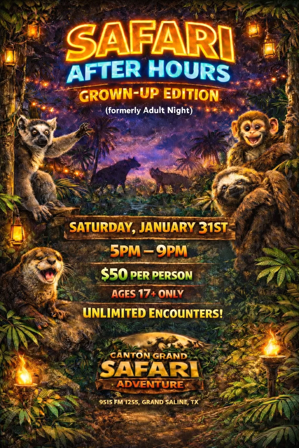 Safari After Hours: Grown-Up Edition