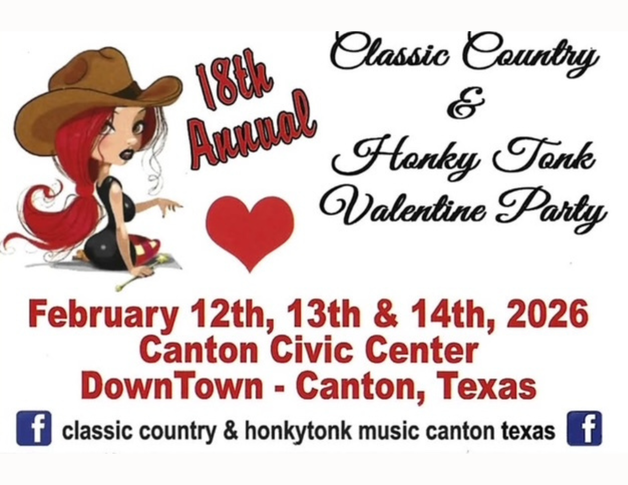 Classic Country & Honky Tonk Valentine Party