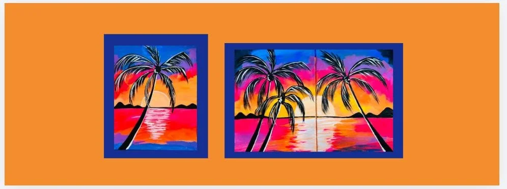 Sunset Palm Paint Night