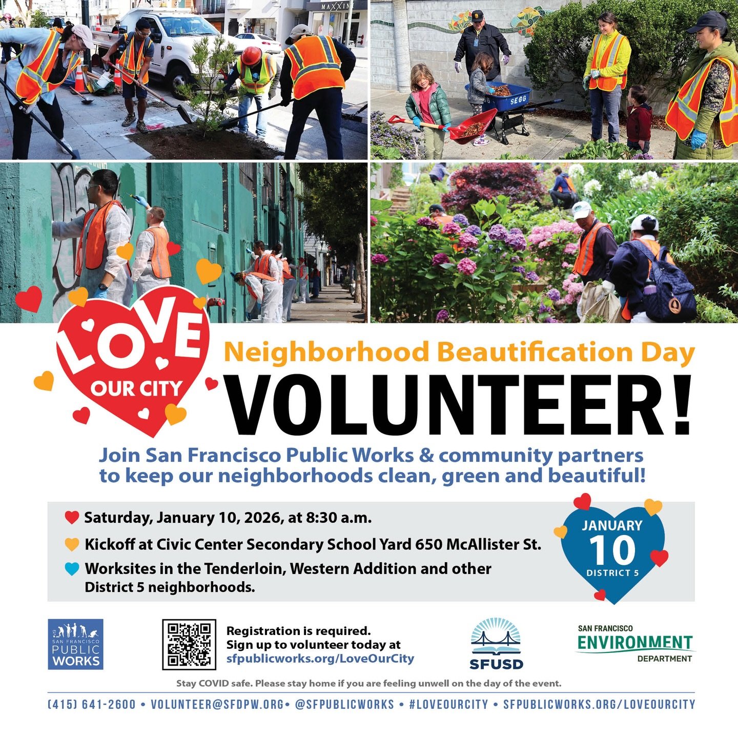 Let&rsquo;s work together to help make D5 shine!

Register here:  https://mobilize.us/s/ziKIQX (link in bio!)

Join @sfpublicworks for a day of greening and neighborhood pride in District 5 (Tenderloin, Western Addition, the Haight, NOPA, and more).
