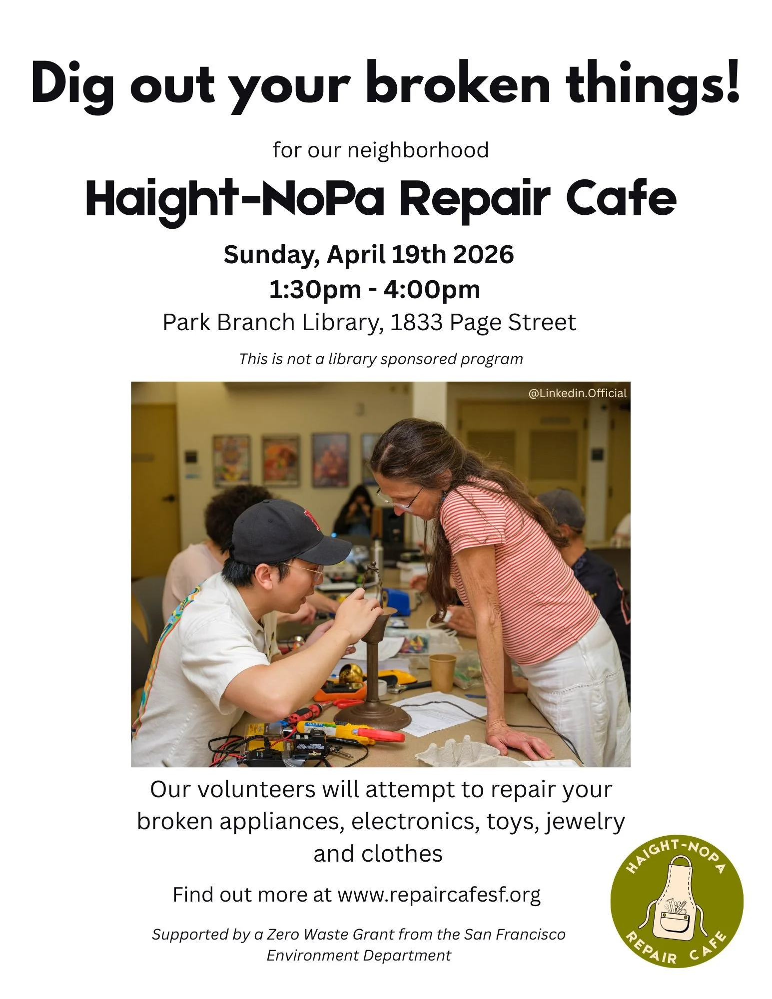 Haight / NoPa Repair Cafe