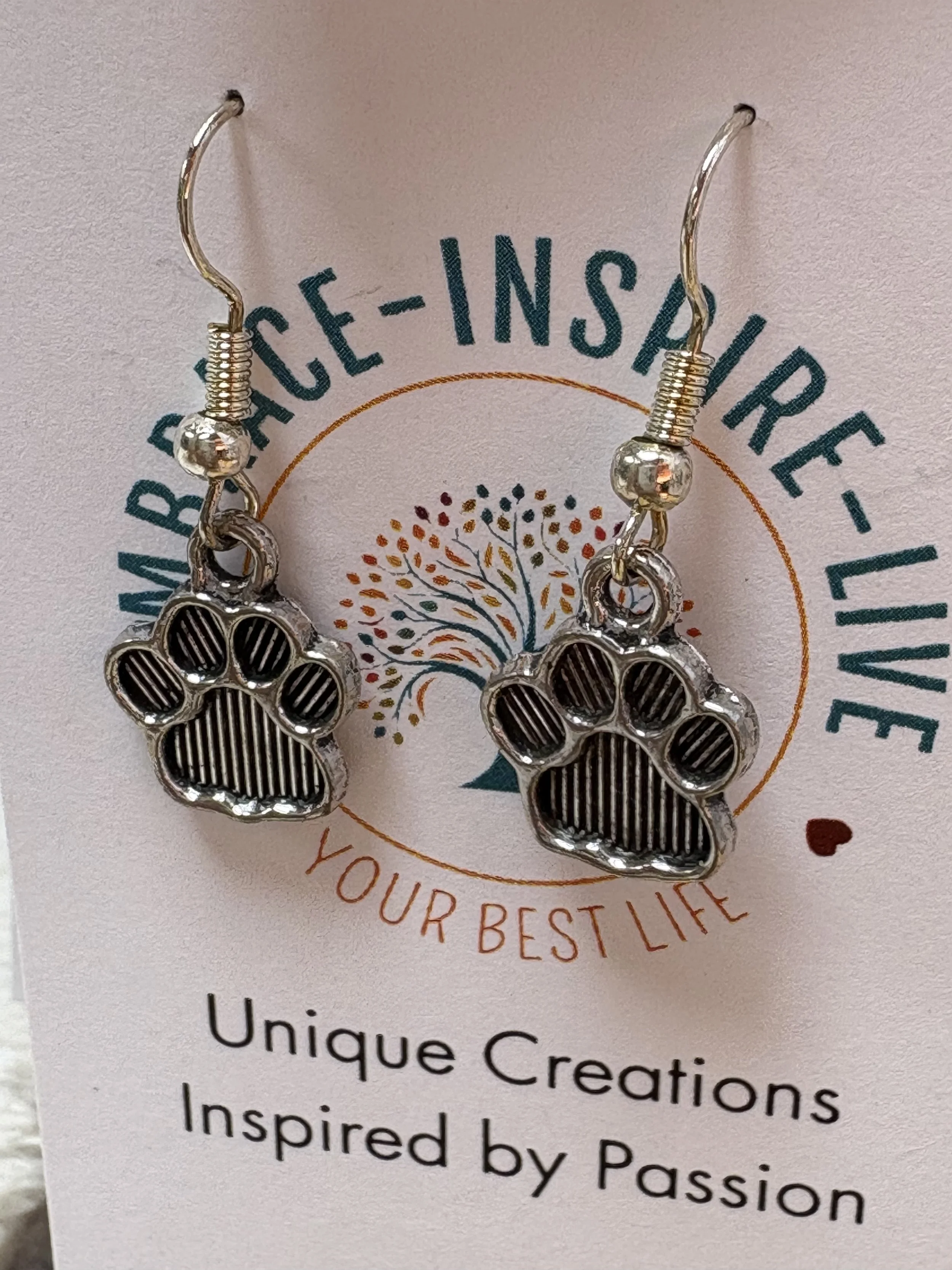 Paw Print Charm Earrings for Dog Lovers