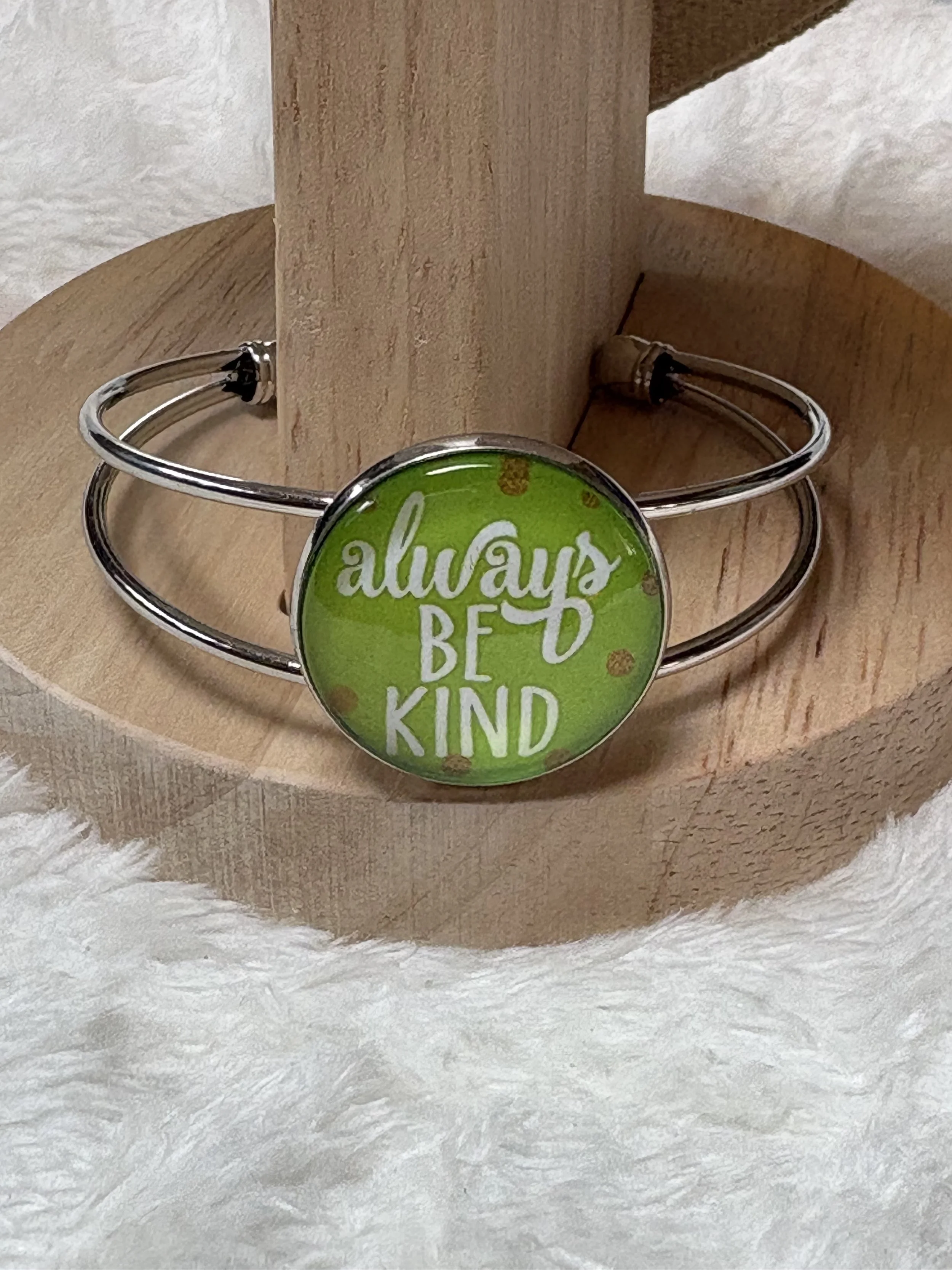 Always Be Kind Inspirational Cabochon Bracelet