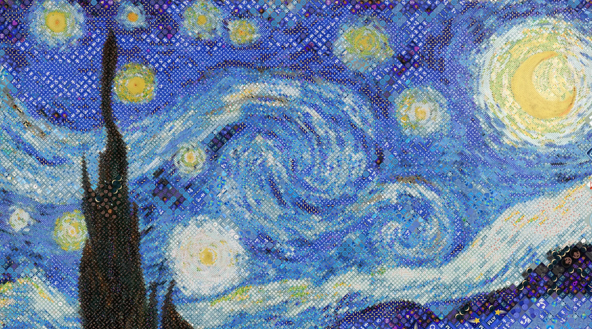 A Starry Night of Emoji