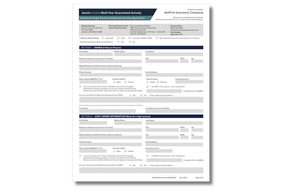 Incline MYGA — Axonic Insurance