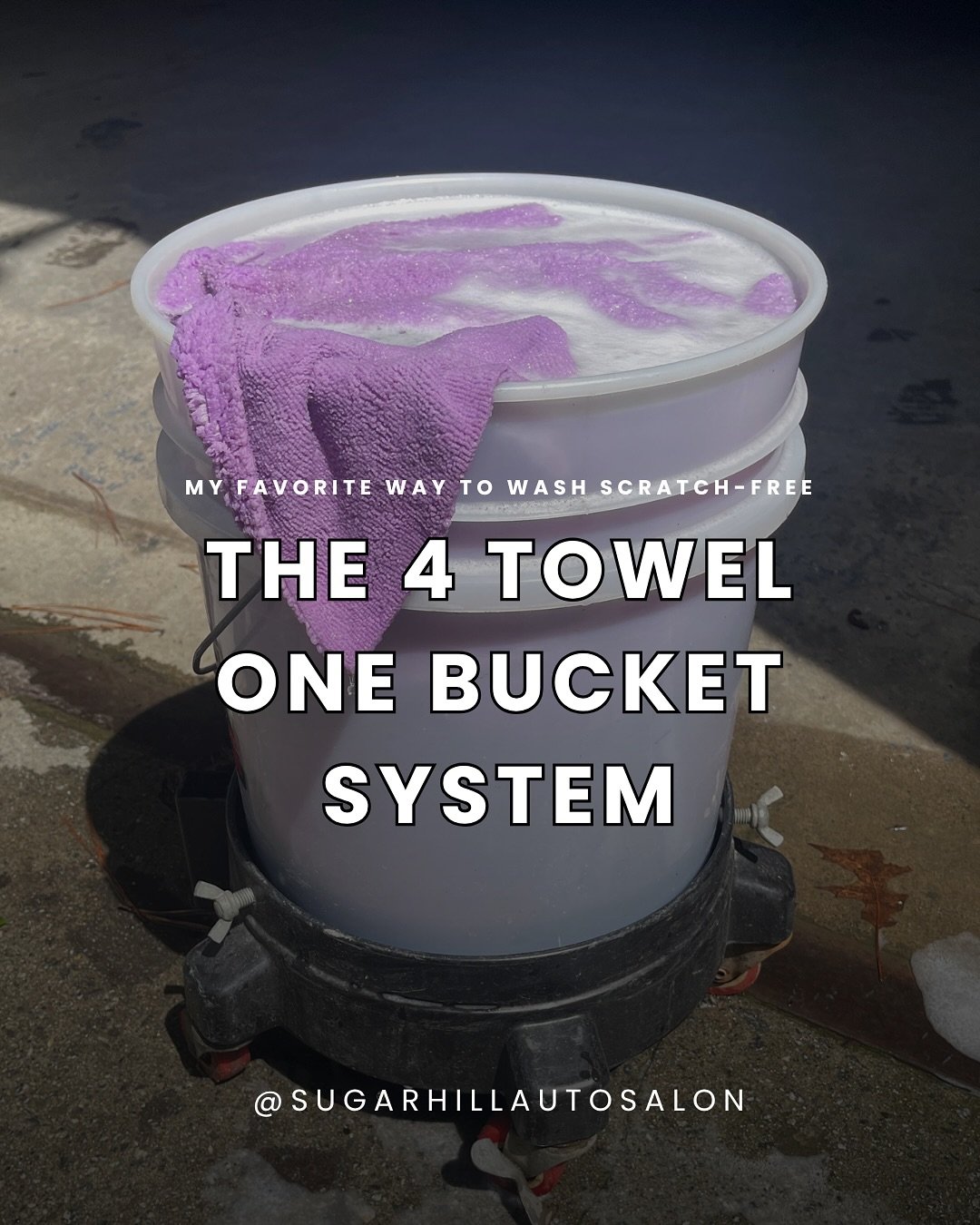 Check out my favorite way to wash scratch-free! It&rsquo;s the 4-towel, one bucket system.