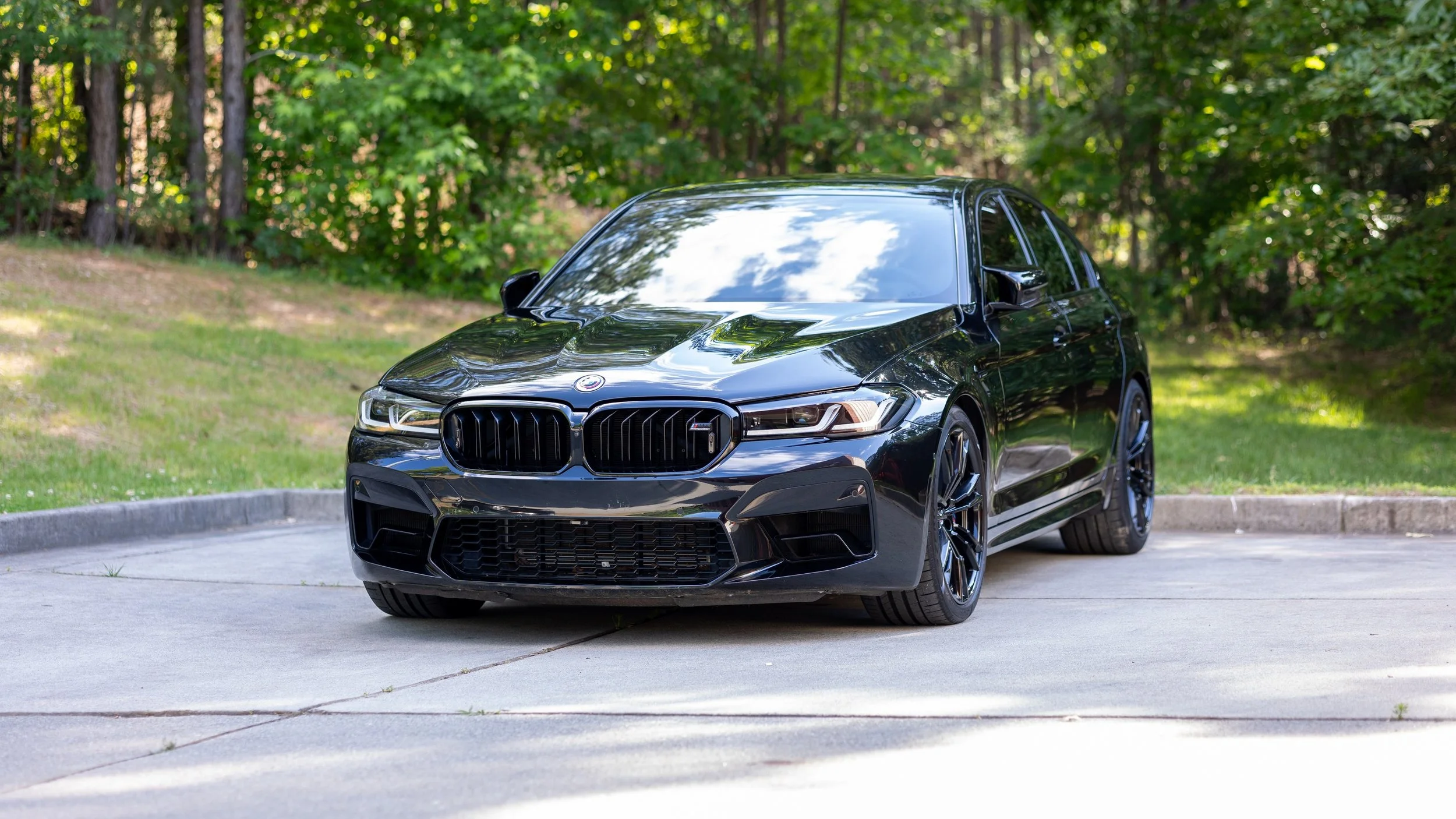 Black paint doesn't lie.

Every swirl, every wash mark, every bit of contamination &mdash; the sun finds all of it.

2022 M5 Competition. Decon wash + paint correction. Nine years in and this color still humbles me.

📍 Sugar Hill, GA

#bmwm5 #m5comp