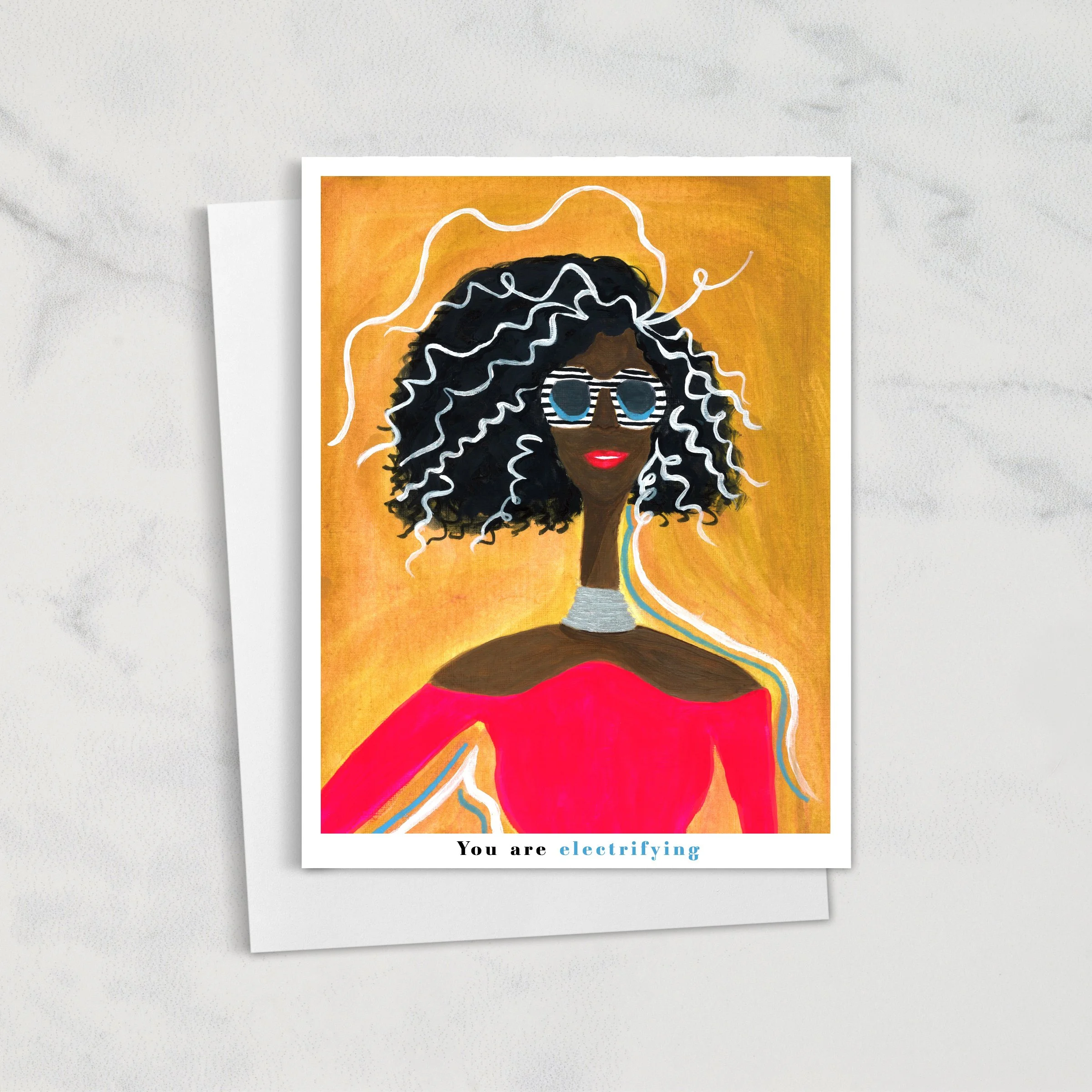 Diverse and inclusive greeting cards with black art