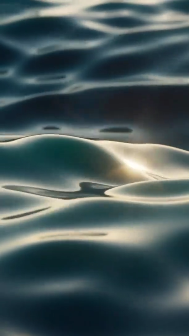 Waves in layered motion symbolizing brand philosophy rooted in depth, resonance, integrity, and intentional creative expression.