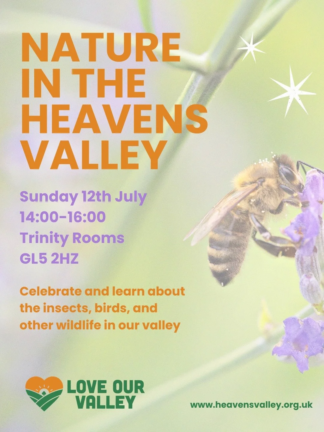 Nature in the Heavens valley 12 July 2-4pm