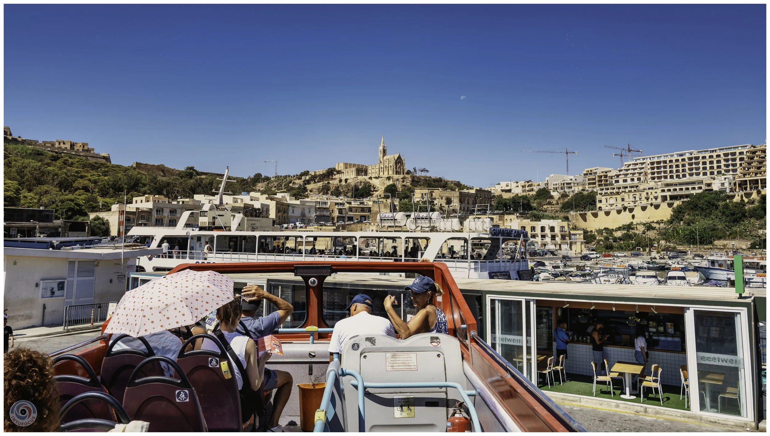 Gozo Ferry Terminal - Hop on/off bus.