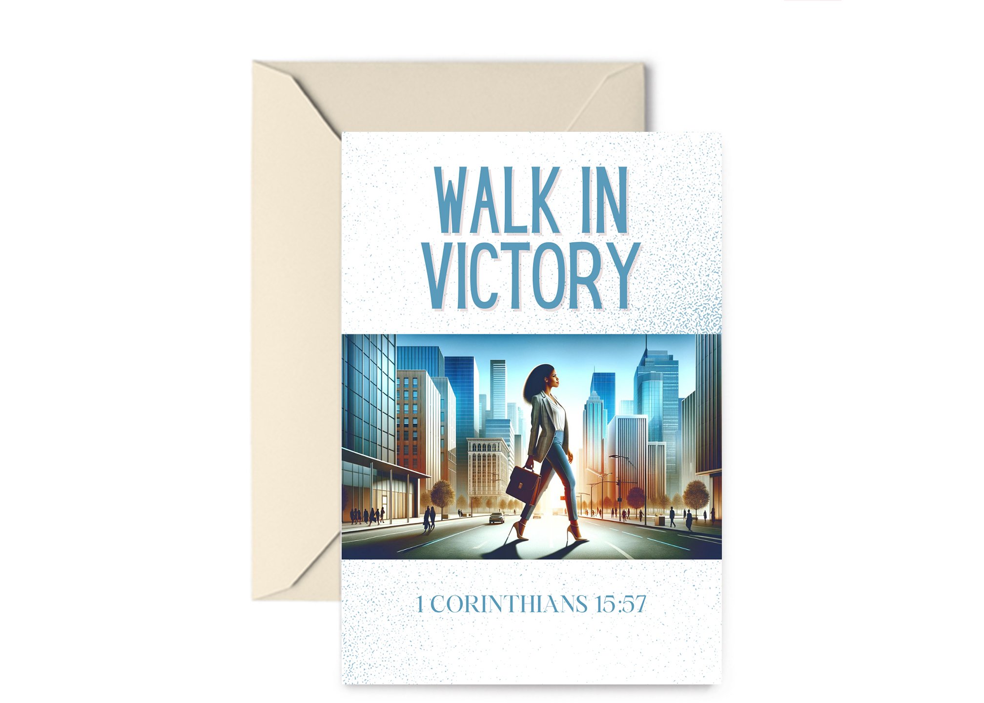 Greeting Card - Walk In Victory (Female)