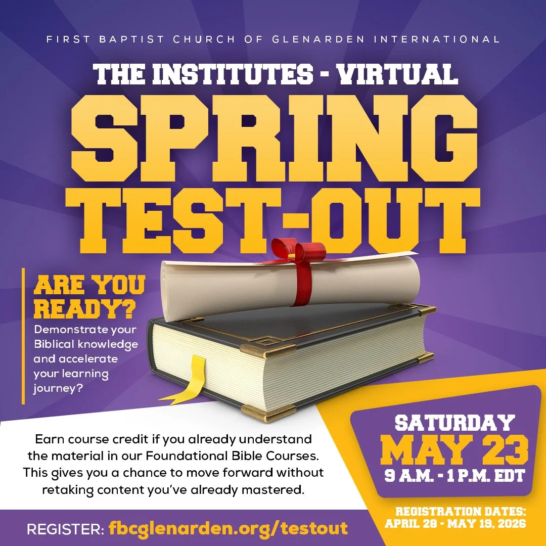 The Institutes Spring Test-Out