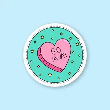 Go Away Sticker