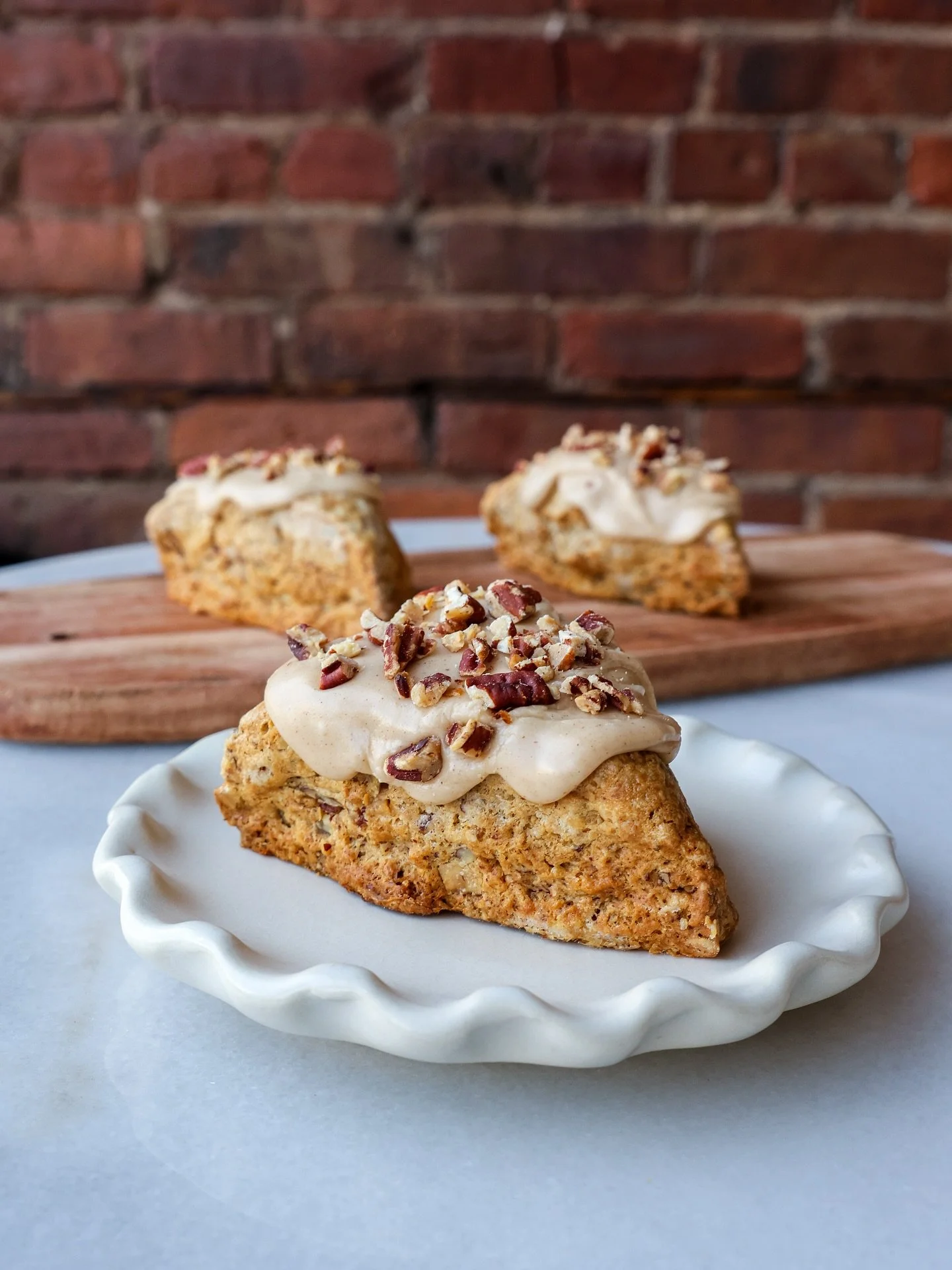 Hot tip: our Maple Pecan scone has been flying off the counter every morning. We open at 8 - come snag a warm scone while they last! 🧡 #thegoodbatch